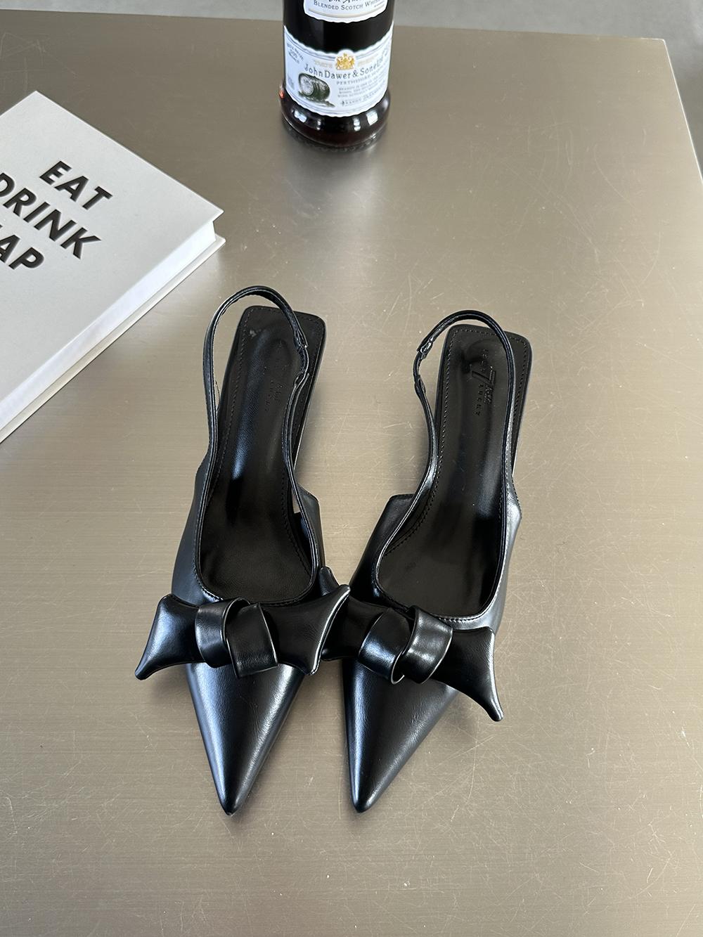 

модные сексуальные женские босоножки с острым носком летние туфли на тонком среднем каблуке с бантом черные белые красные серебристые босоножки на тонком высоком каблуке 39 5.5 чёрный