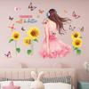 Sonnenblume Selbstbewusstes Mädchen Wandsticker Selbstklebend Inspirierende Zitate Frauen Schlafzimmer Dekoration Kopfteil Aufkleber