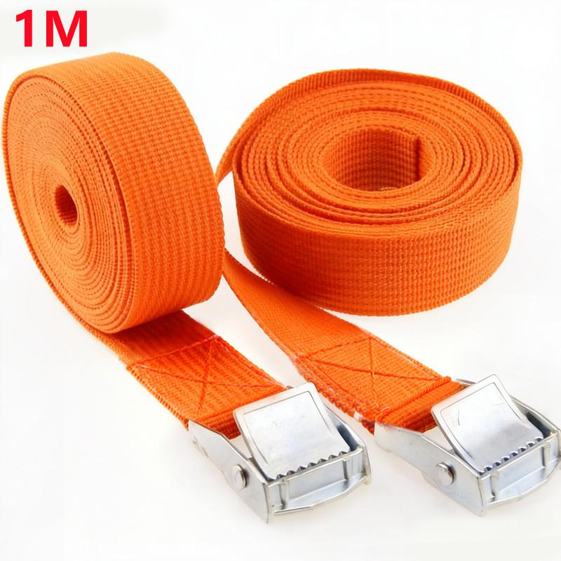 Cargo Straps With Buckle Tie-Down Belt for Motorcycle Car Bicycle Metal Tow Rope Strong Ratchet Fixing Belt for Luggage Bag