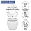 Bidet Toilet Seat Lid Quiet-Close Heavy Duty Slow Close Bowl Seats Quick Release Easy Cleaning Removable Cover Pad O/U-shape