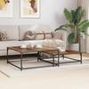 Coffee Table Set 2 pcs Reclaimed Wood Effect Wood Based Panel