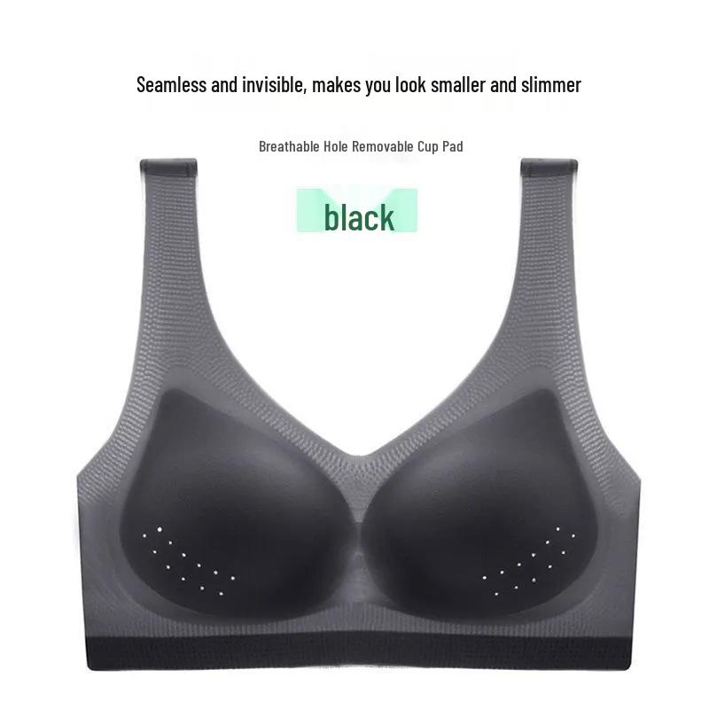 Seamless Plus Size Push-Up Bra: Thin, Breathable, Adjustable with Side Support for a Beautiful Back.