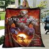 Game God of War Printed Blanket Picnic Blanket Warm Flannel Blankets Home Bed Linings Blankets for Beds Birthday Gift