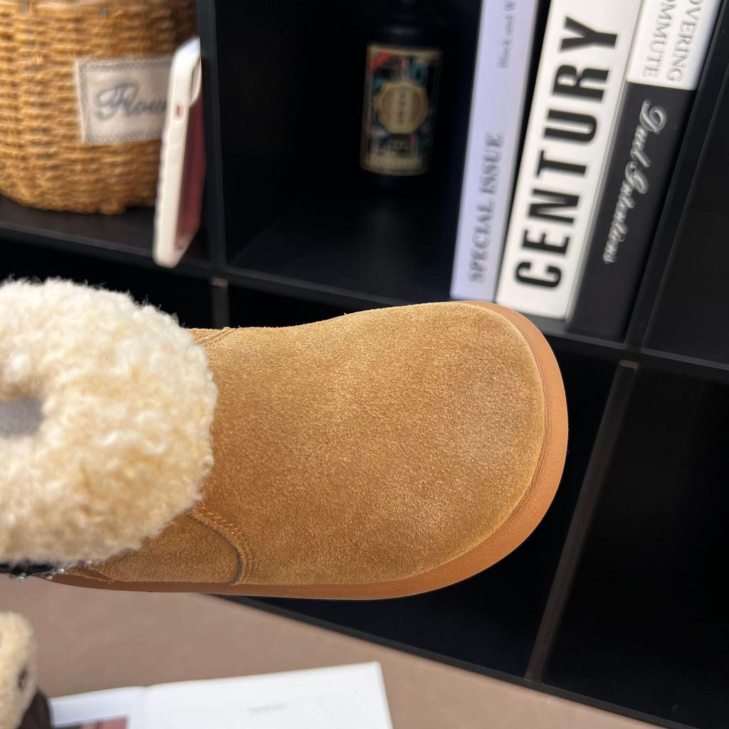 2025 Winter Girls' Velvet Lined Leather Martin Boots - Warm & Stylish Korean Fashion