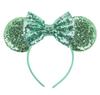 Mouse Ears Headband For Girls Adults 5'' Sparkly Sequin Bow Hairband Festival Party Travel DIY Hair Accessories