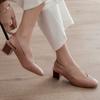 Fashion Summer Shoes For Women Sandals 2024 Large Size 52 50 Elegant Back Straps Low Heels Casual Nude Party Office Shoes Ladies Pumps