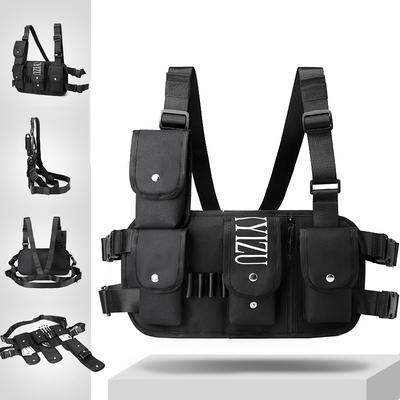 2025 New Multi-functional Chest Bag Tactical Function Multi-pocket Vest Bag Lightweight Waterproof Outdoor Sports Cycling Backpack