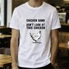 American Retro Fun Chicken Game Funny Hen Print Loose Short Sleeved Tshirt