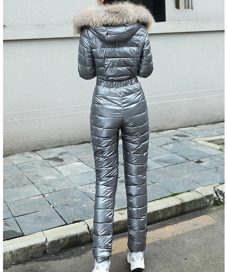 Abrigo Mono Acolchado de Algodón para Mujer Invierno con Capucha Brillante Cortavientos Impermeable Parkas Abrigo Cálido Ropa Exterior 6 Colores