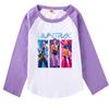 Cartoon Kids Rumi Anime Girls Printing Patchwork Long Sleeves 100 Cotton Tshirt