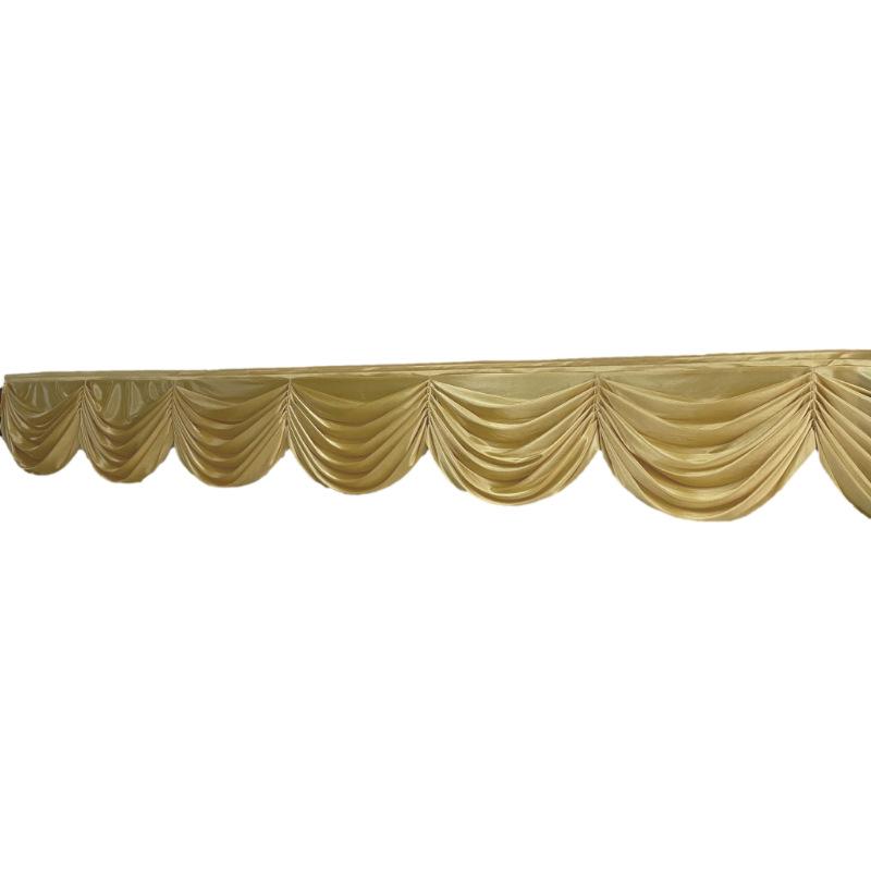 3/6M Long Ice Silk Swag Drape Panel Wedding Stage Background Event Party Decor Drapery Party Banquet Backdrop Curtain Swag
