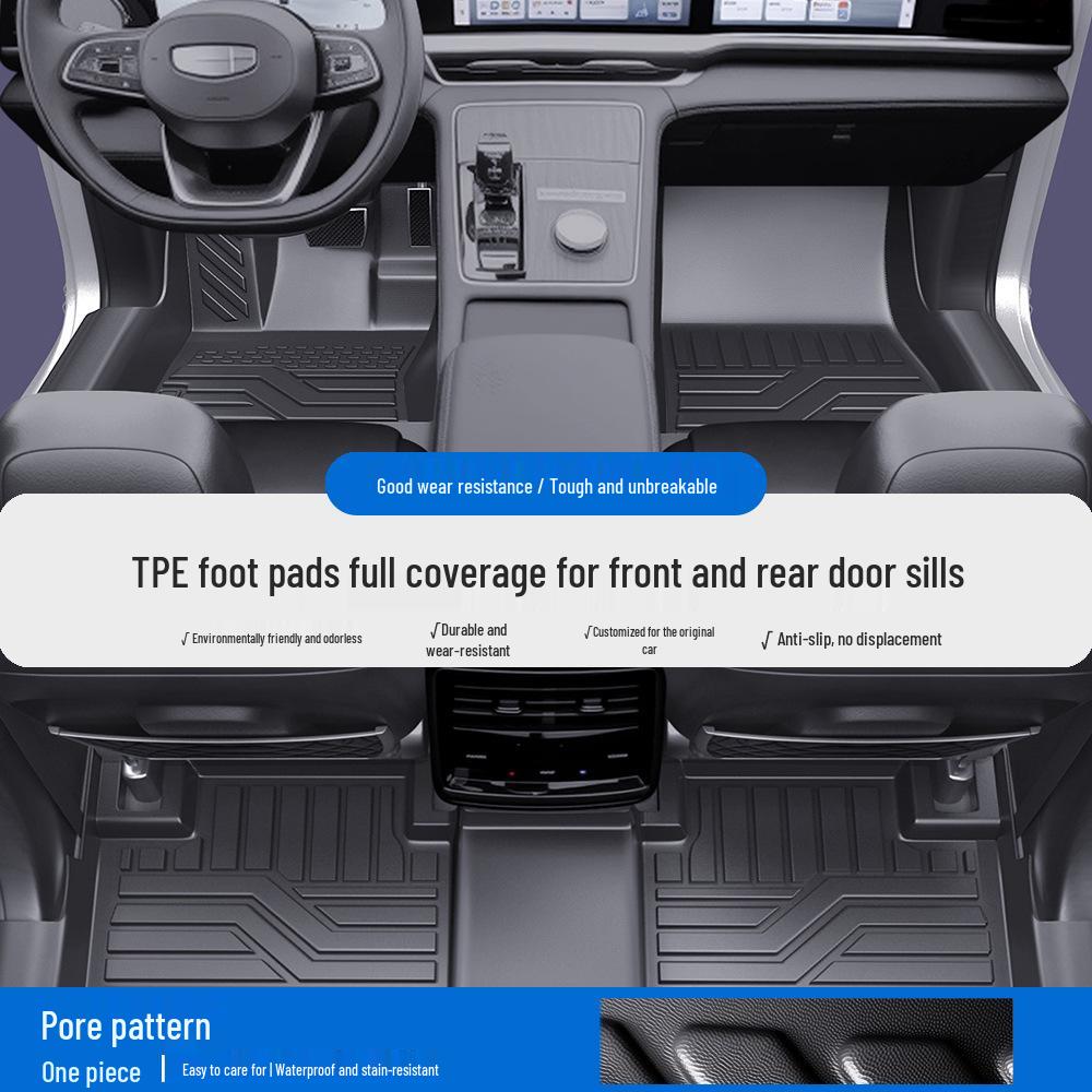 Waterproof TPE Floor Mats & Door Sill for Geely Boyue/Bin Yue L/COOL/PRO – Full Coverage