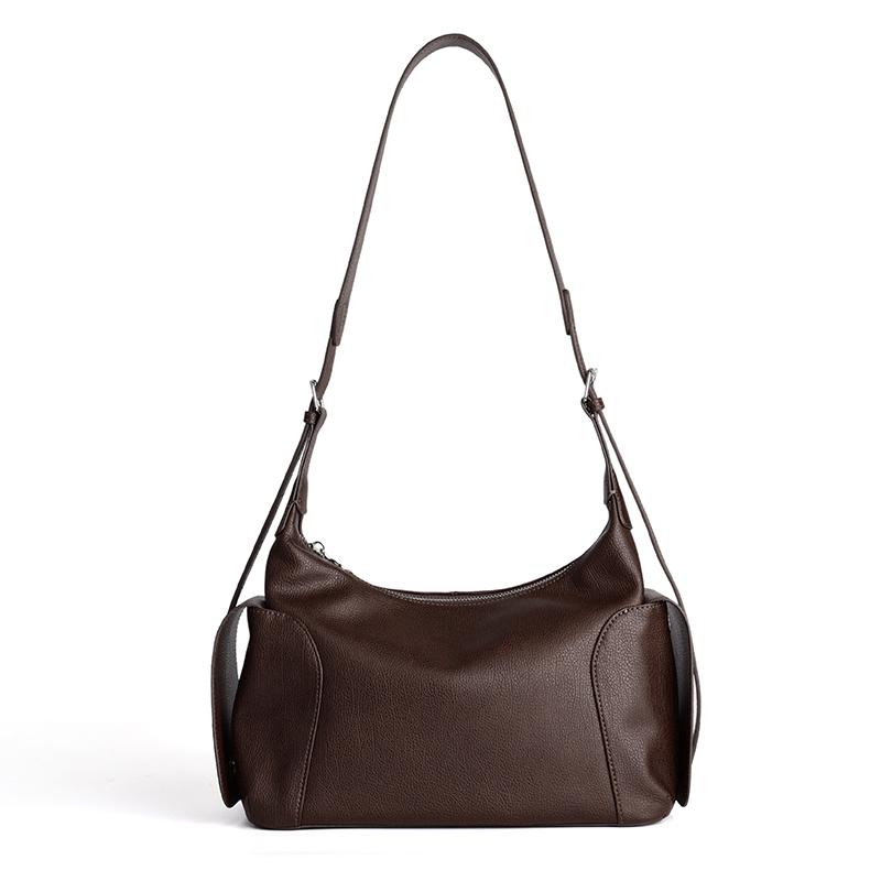 New Ladies leather multi pocket practical diagal cross bags women's suede bag fashiable designer style trendy shoulder bag