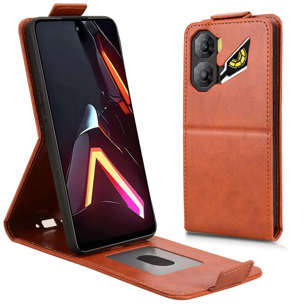 For ZTE nubia Neo 3 5G Stand Case Magnetic Clasp Vertical Flip Leather Phone Cover with Card Holder