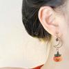 Cute Cartoon Ghost Pumpkin Dangle Earrings for Women Star Moon Asymmetrical Long Tassel Earrings Party Halloween  Gift