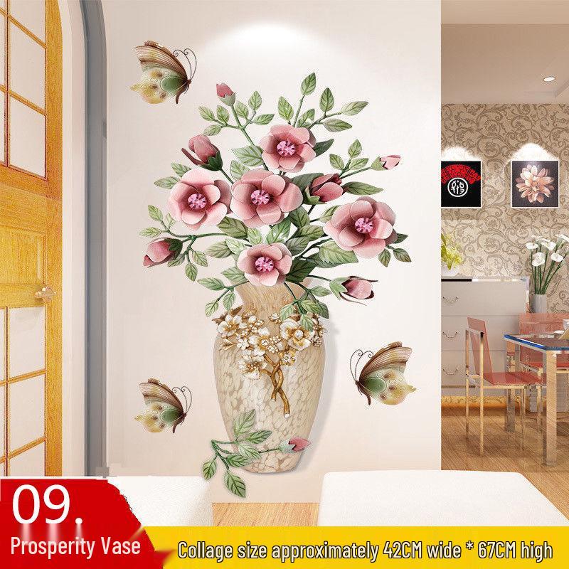 Adesivi murali autoadesivi in stile cinese per decorazione di soggiorno e camera da letto