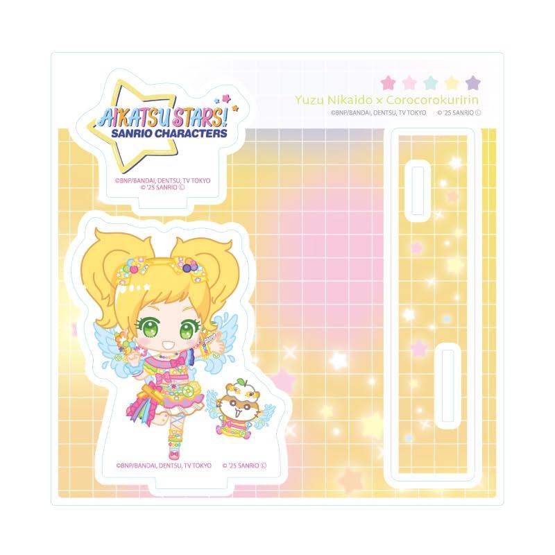 

Aikatsu Stars! x Sanrio Characters 08 Yuzu Nikaido x Korokoro Krillin [Collaboration Illustration [Mini Character]] Acrylic Stand Plate