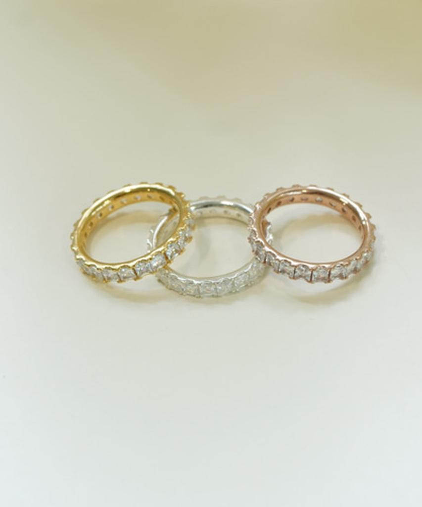 Alleun Silver 925 Layered Square Cubic Silver Ring