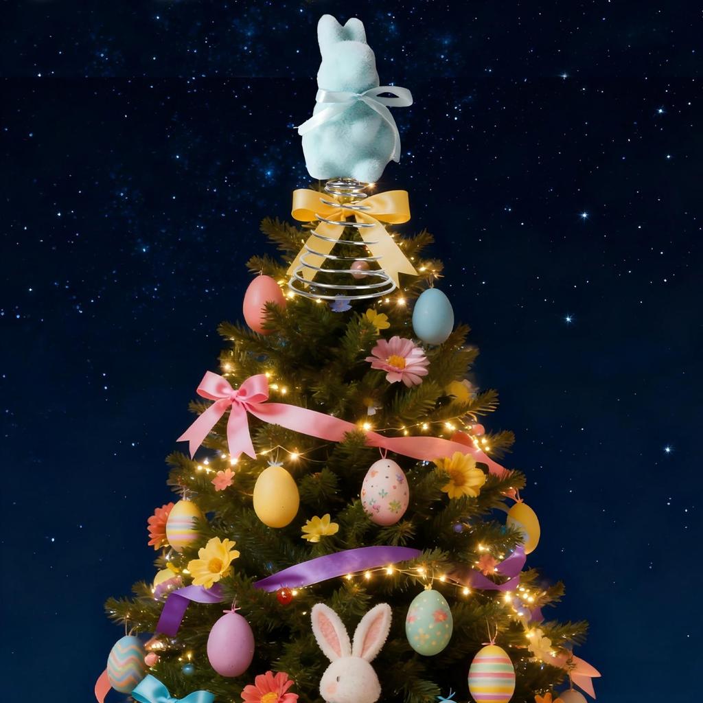 Simulated Flocked Easter Bow Bunny Home Decoration For Gardens And Courtyards.