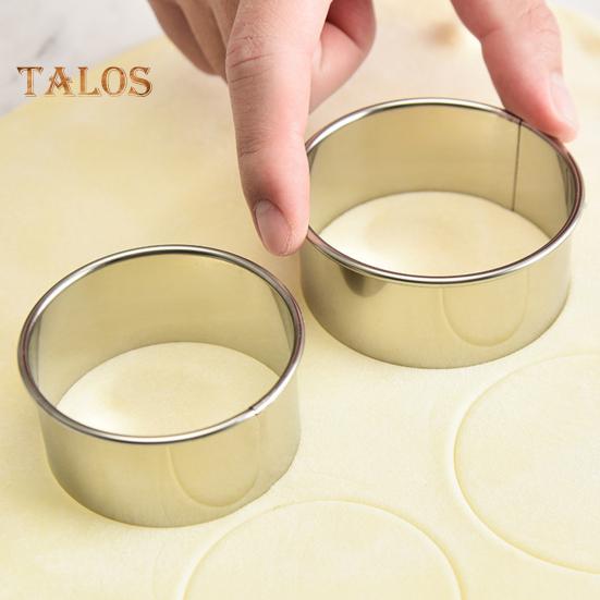 1 Set Circle Cookie Cutter Non-stick Multipurpose Stainless-Steel Practical Round Cookie Cutter Set Metal Baking Ring Kit Kitchen Supplies