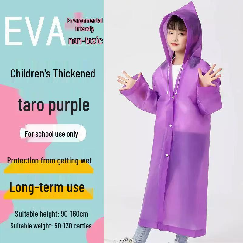 EVA Thickened Children's Raincoat for Heavy Rain - Durable, Wear-resistant, Non-disposable Cape for School and Hiking.