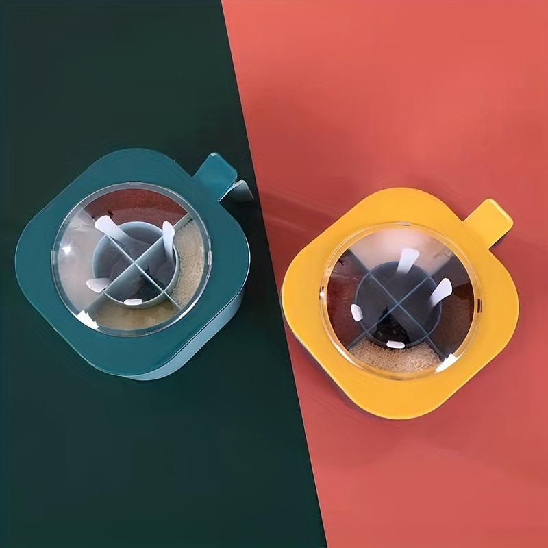 4-In-1 Seasoning Box Set Household Combination Seasoning Box Seasoning Bottle Seasoning Storage Salt Pot Seasoning Pot Multifunctional Seasoning.