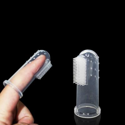 1Pc Pet Finger Toothbrush Pet Toothbrush Silicone Toothbrush Puppy Cat Finger Cover Brush Finger Pet Toothbrush