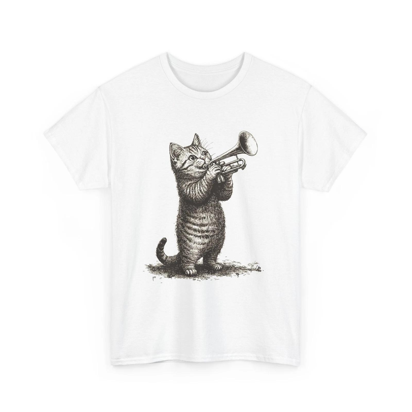 Cute Cat Graphic T-Shirt for Men & Women – Funny Cat Print Tee 3XL