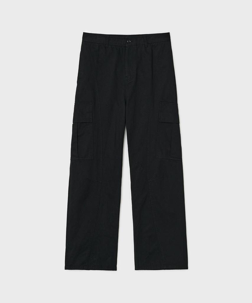 Bellie True Curved Cargo Pants - Black