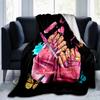 1PC Custom Name Nail Art outdooor Flannel blankets Throw Blanket All-Season Throw Gift Bedspread for Couch, Bed, Camping Holiday Birthday gift