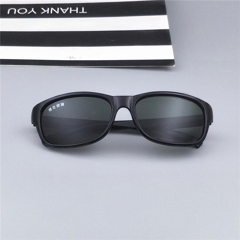 Men's Square Frame Sunglasses - Mirror, Transparent, Small Frame