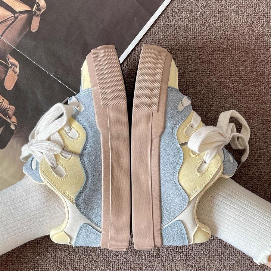 thick-soled casual low-top board shoes women's new spring and summer new little white shoes versatile bread shoes