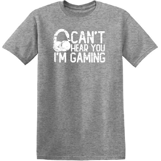 Can’t Hear You I’m Gaming Headset Funny T Shirt | Attitude Mens Graphic Tees Built for Style Novelty Funny T Shirts for Men