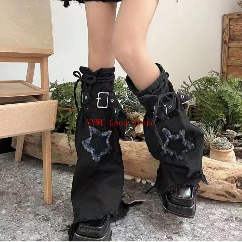 Denims Leg Warmers Cool Flared Leg Warmers Punk Long Leg Socks Fashion Leg Covers Sweet Leg Sleeve Streetwear Gifts