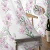 Watercolor Flower Lily Sheer Curtains for Living Room Decoration Window Curtains for Kitchen Tulle Voile Organza Curtains