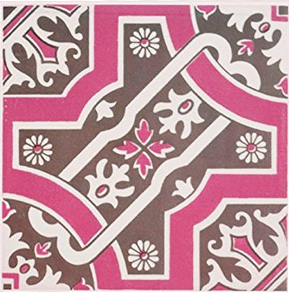 Nitoms decolfa Tile Stickers, Pink, Kitchen Decor, Oil Stain Prevention, Pack of 4, M4000