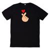 T-Shirt Korean Finger Heart K Pop Heart Hand GestureWill Be Opened In a New Window or Tab
