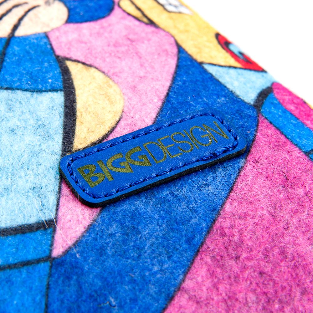 Biggdesign Owl and City Zippered Felt Backpack