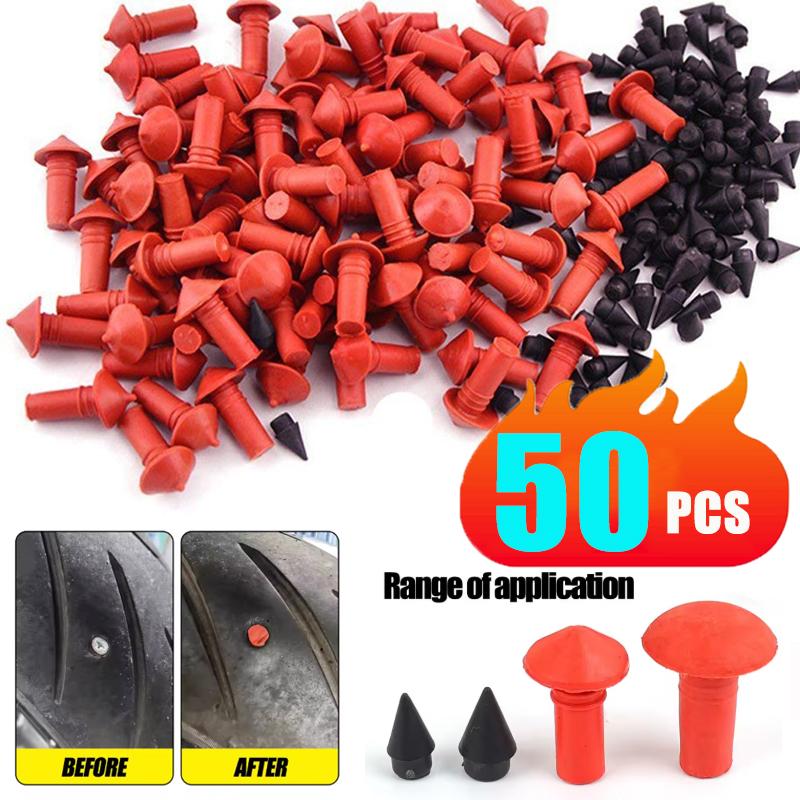 Vacuum Tire Rubber Bullet Tire Repair Tool Mushroom Nail + Lead Electric Vehicle Motorcycle Tire Repair Tool Auto Parts
