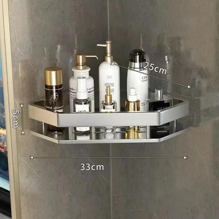 

No Punching Bathroom Tripod Toilet Washstand Wall Rack Toilet Toilet Kitchen Storage Corner Rack