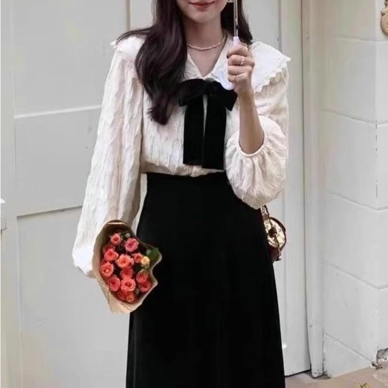 

Весна Осень Милая Повседневная Модная Рубашка Женская Длинный Рукав Кружевная Вставка Универсальная Блузка Кружевной Кардиган Топ S абрикосовый