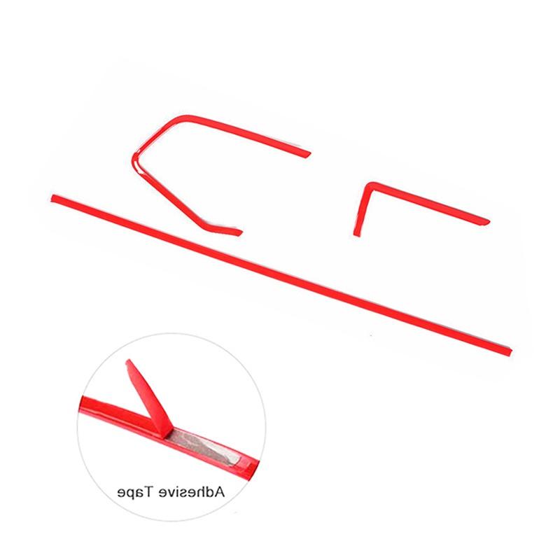 3 st för Honda Civic 10:e generationen 2016-2021 Mittkonsol Instrumentpanel Ramlist Trim Högerstyrd Vänsterstyrd