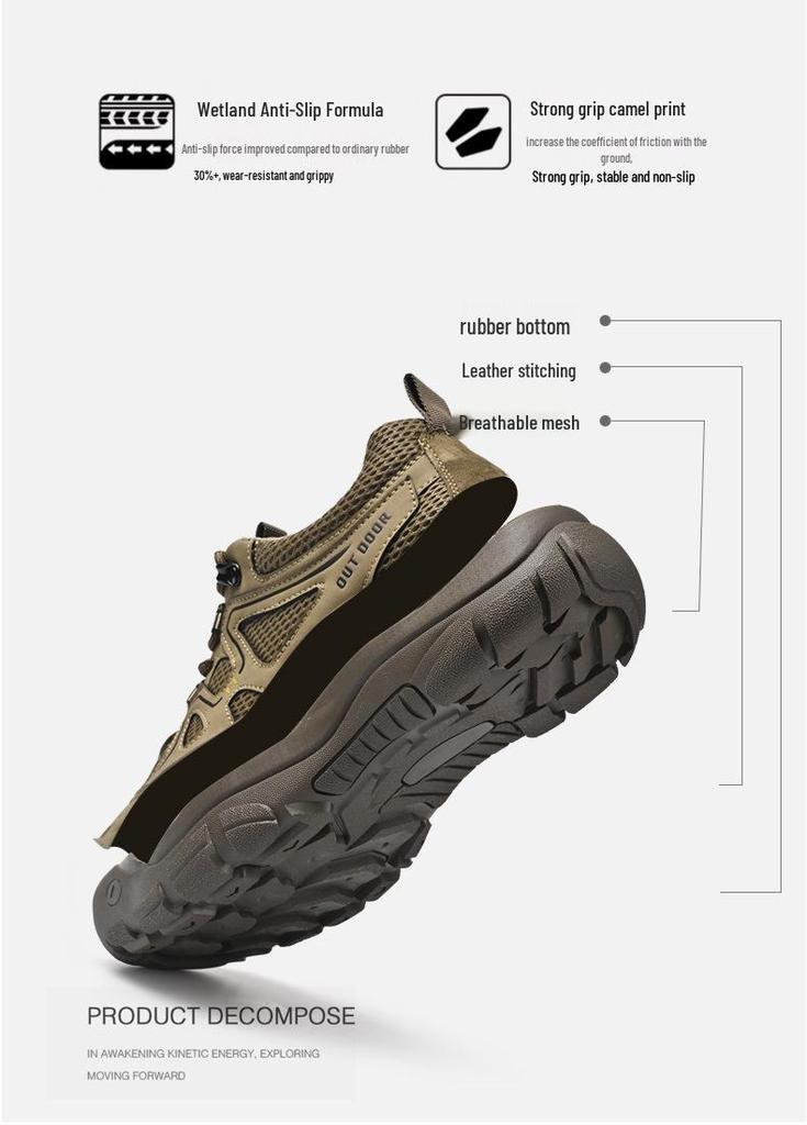 Men's Lightweight Mesh Outdoor Mountaineering & Casual Sports Shoes