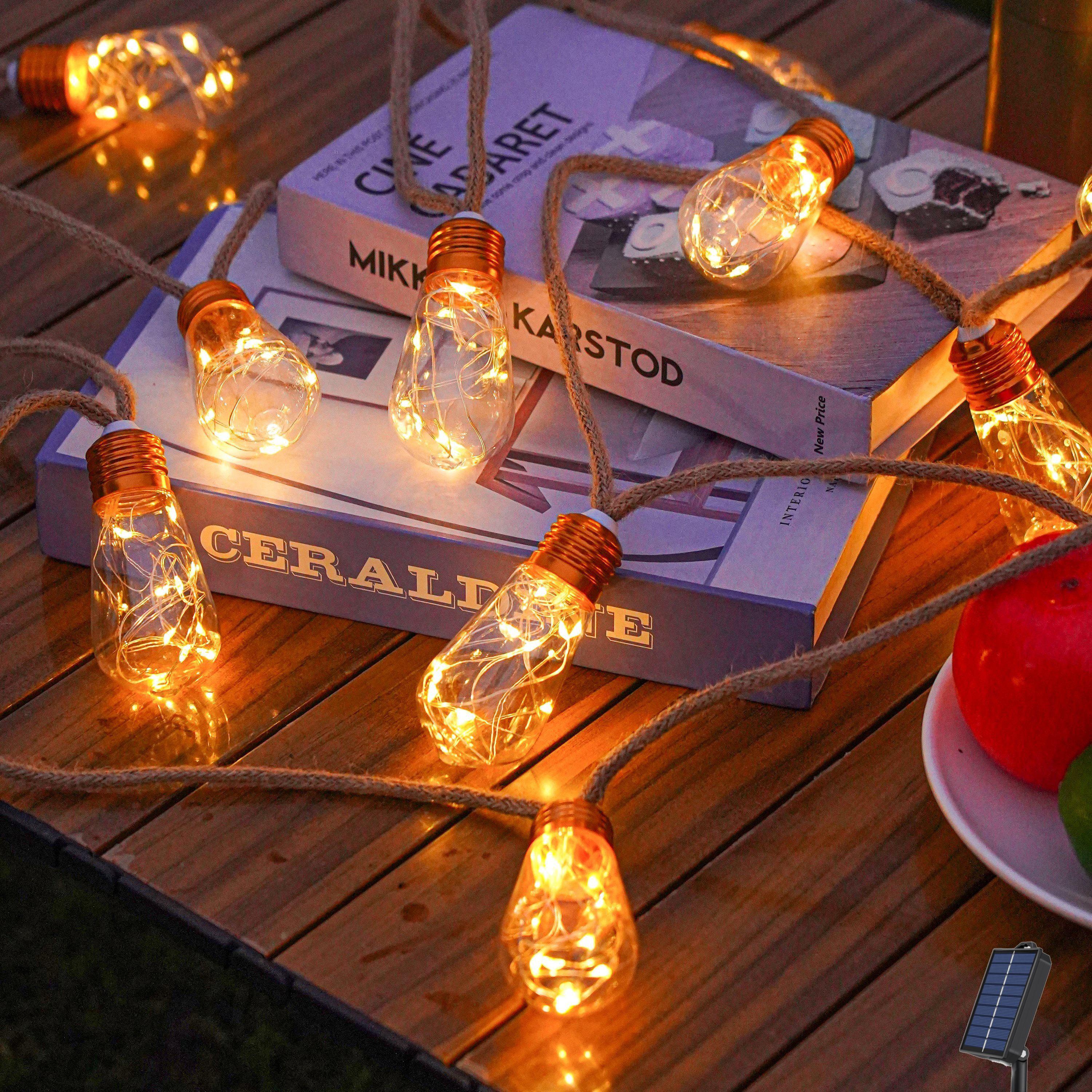 

Outdoor solar Lights 7m 16 Bulb Garden Decoration Fairy Light for Yard Fence Terrace Eaves Wedding Christmas Solar String Light