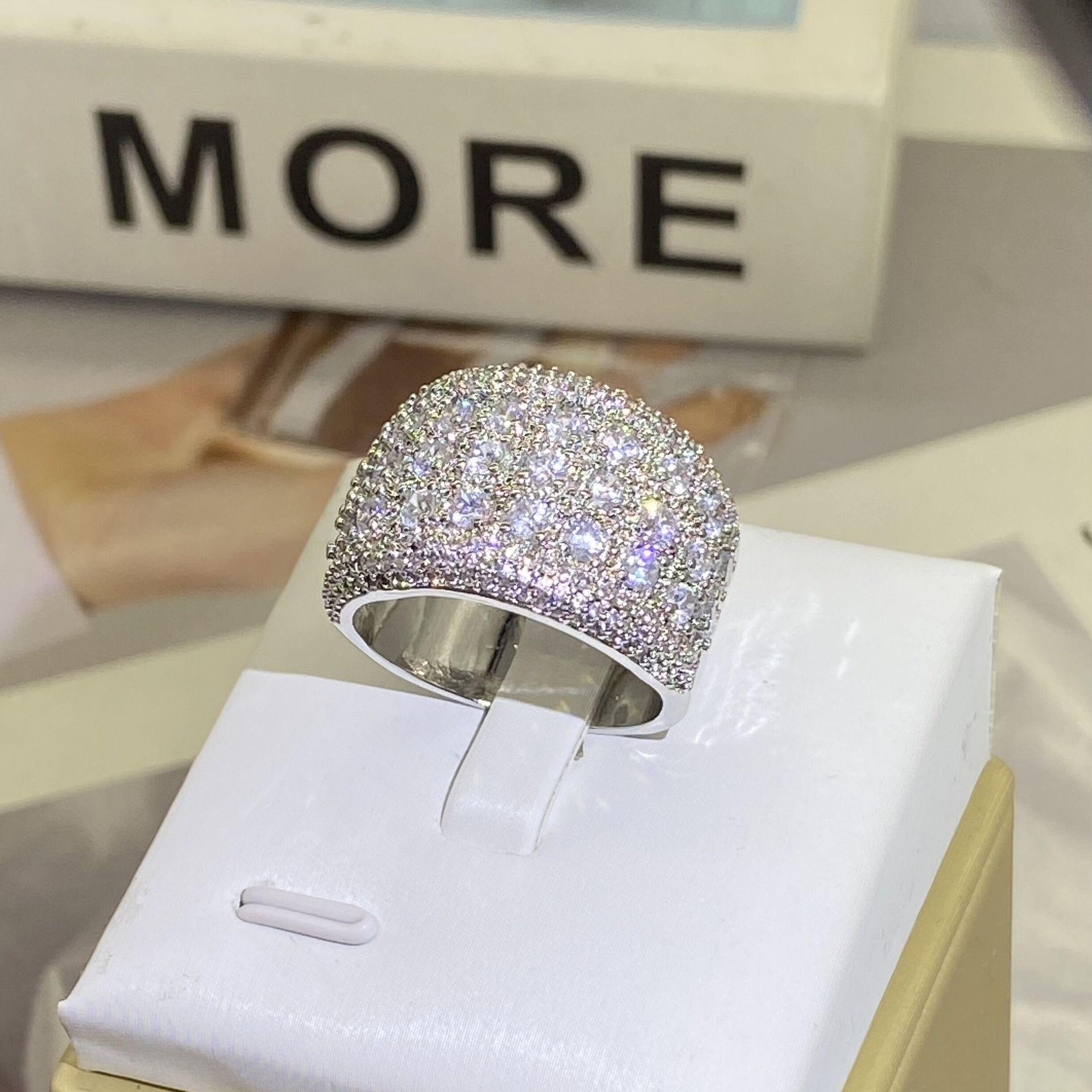 

Кольцо с цирконом «Восемь сердец и восемь стрел» Модные европейские и американские кольца No. 8