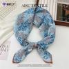 Carré en Coton Petit Carré Foulard Rétro Littéraire Petit Foulard en Soie Foulard Décoratif Petit et Frais pour Femme Cache-cou Rouge Foulard Mode Impression