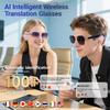 SACOSDING New Fashion Smart Glasses Anti-UV AI Voice Intelligent Translation Music Headphones Bluetooth Call Outdoor Sport Sunglasses