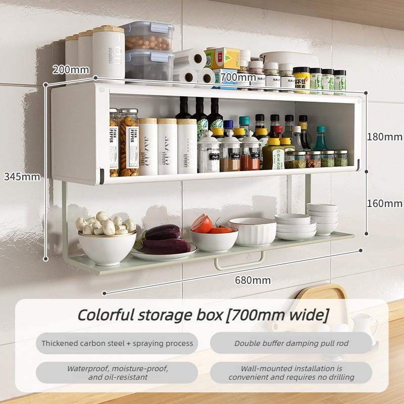 Foldable Storage Rack Kitchen Portable Organize Shelf Modern Wall Storage Cabinet Multifunctional Home Organize Accessories