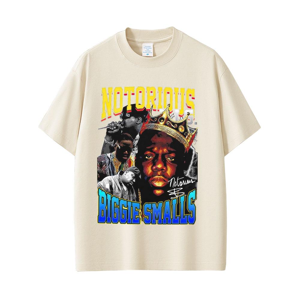 Rapper The Notorious Big Graphic T-shirt Biggie Smalls Print T Shirt Unisex's Women Hip Hop Vintage Oversized Short Sleeve T-shirts