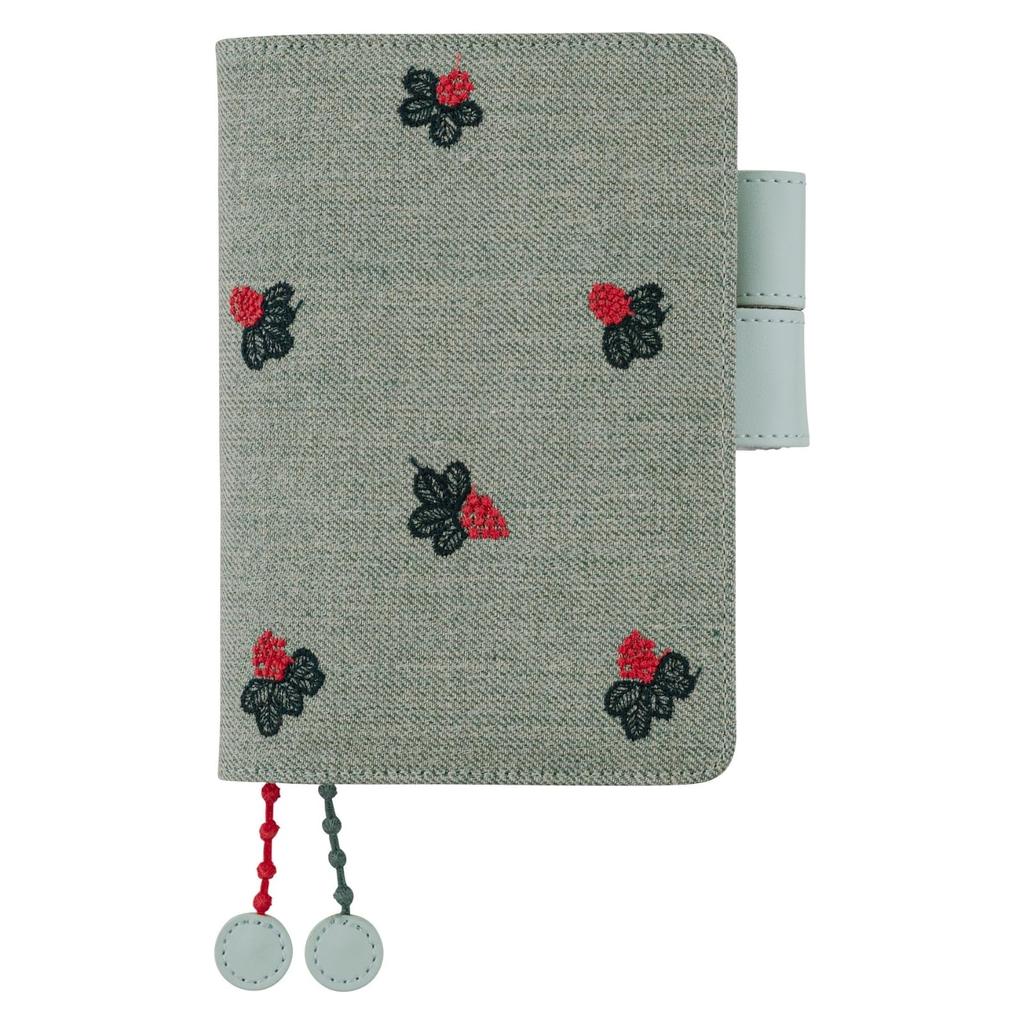 Hobonichi Techo Original Size Notebook Cover Mina Berry (A6) Perhonen/light (green)